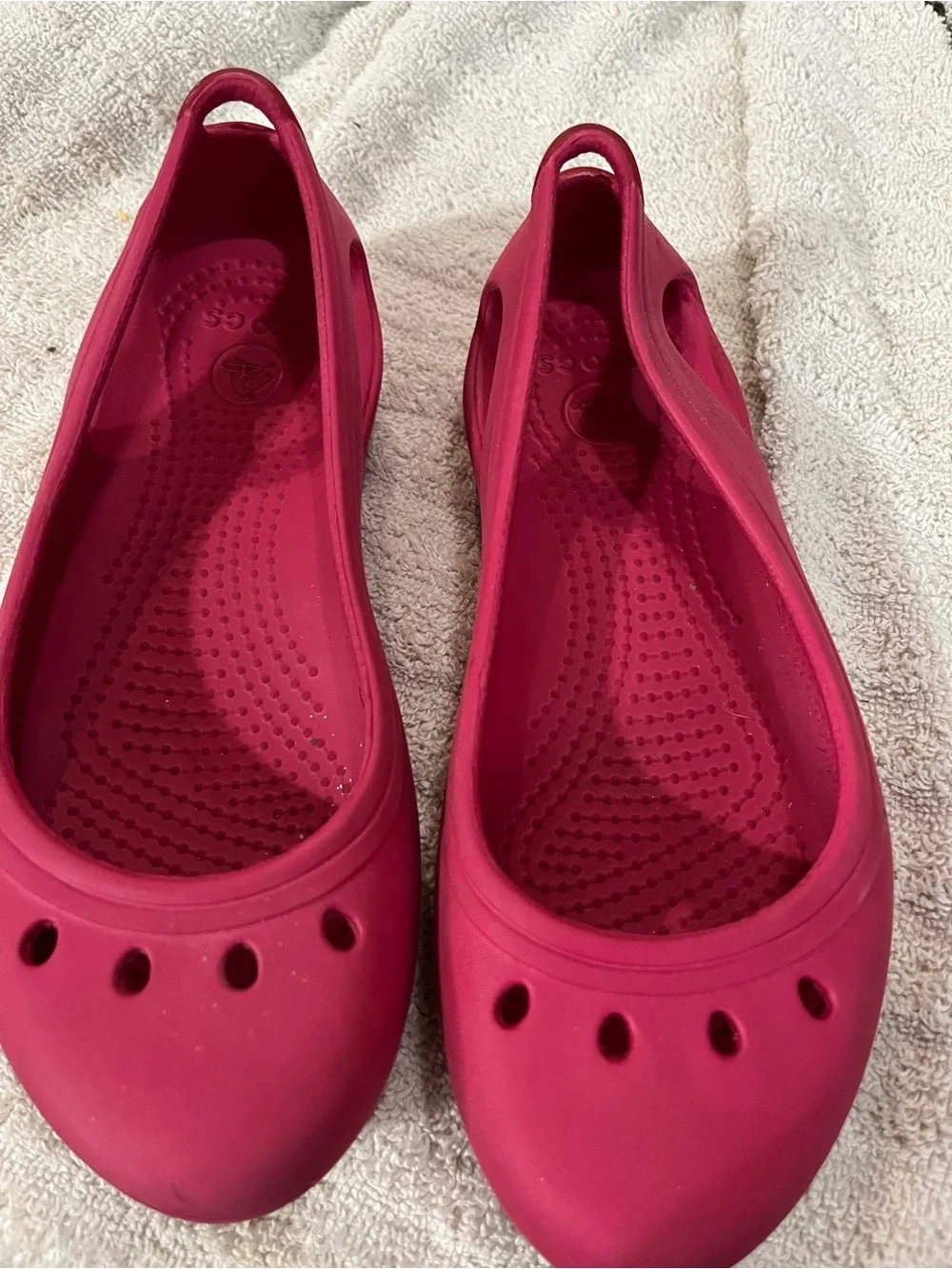 Girls croc Casual Slip-On Ballet Flats in pink 4